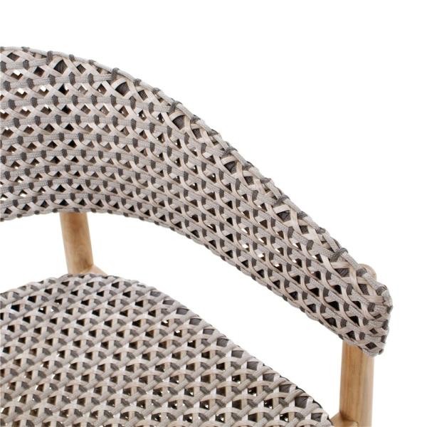 RALF armchair teak naturel, grey weaving