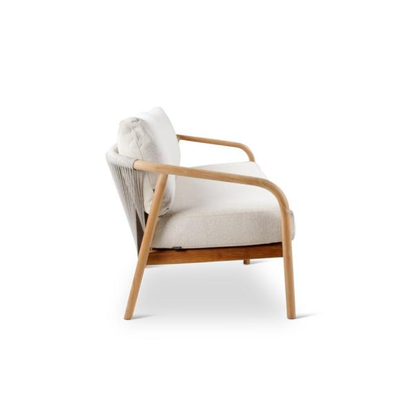 BORAS 2,5-seat teak naturel, grey weaving incl cushions clay