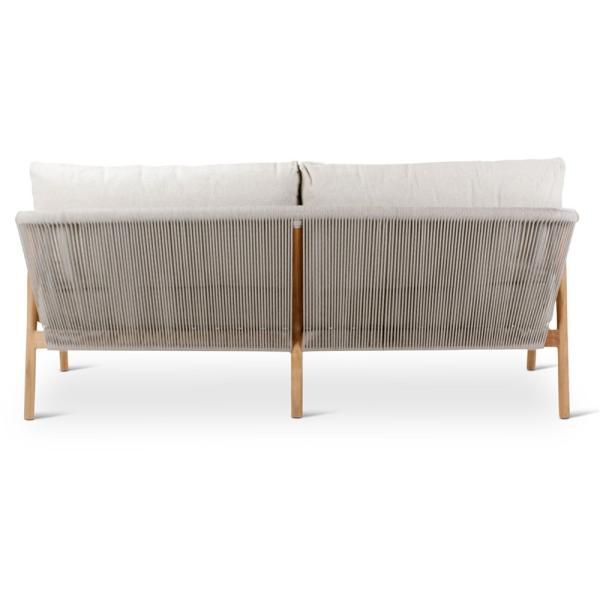 BORAS 2,5-seat teak naturel, grey weaving incl cushions clay
