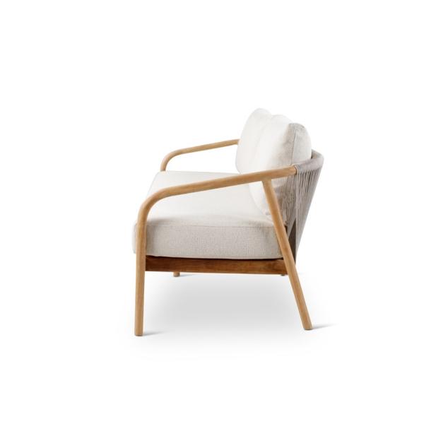 BORAS 2,5-seat teak naturel, grey weaving incl cushions clay