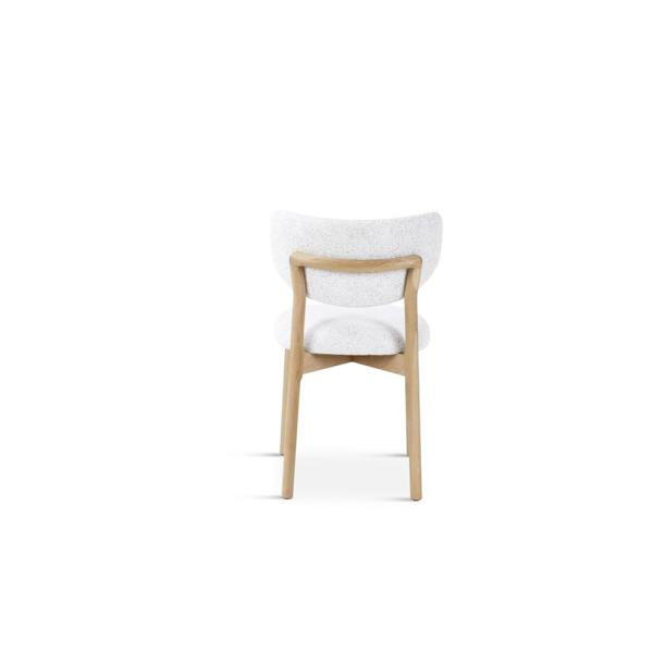 BLAKE chair ivory, wooden legs naturel