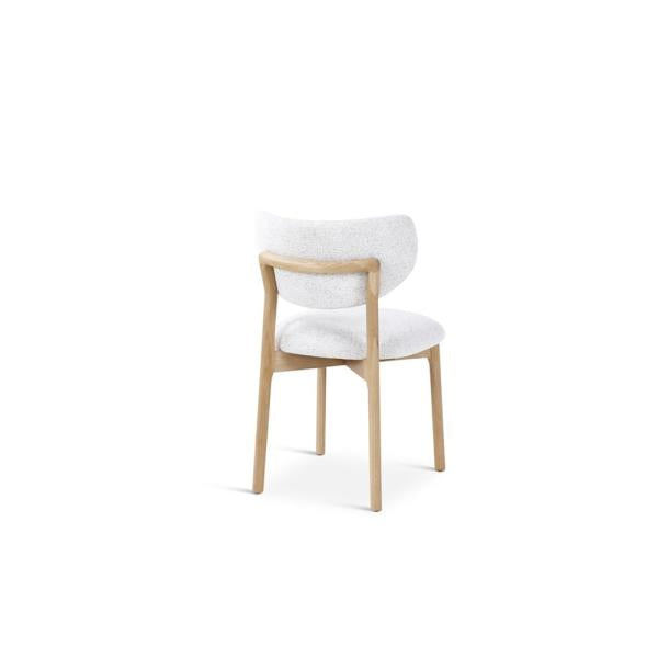 BLAKE chair ivory, wooden legs naturel