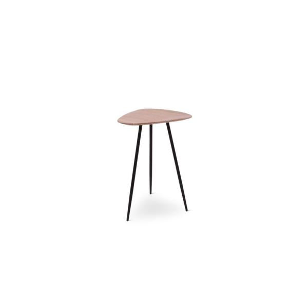 CODA side table 38 naturel, metal legs signal black