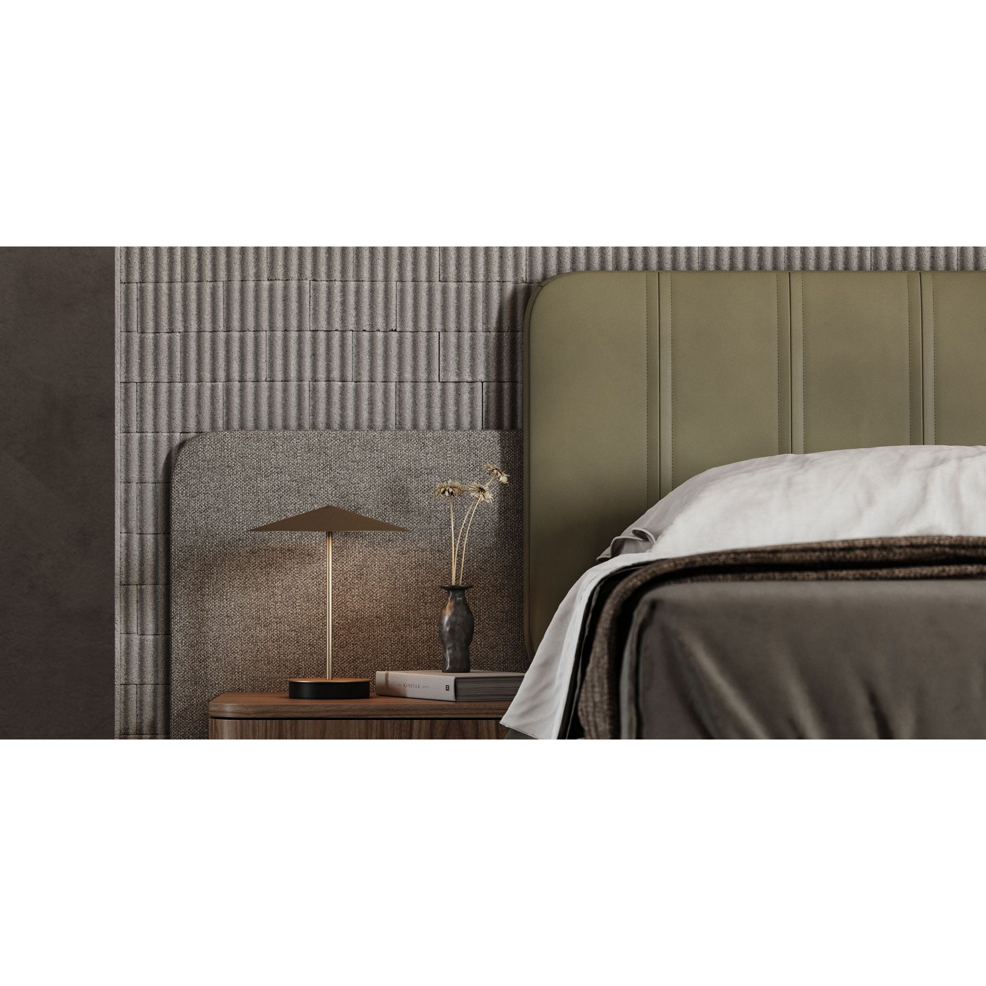 AMANDA Bed : Hudson- Elegant & Modern Upholstered Bed Frame for Ultimate Comfort | Customizable Design
