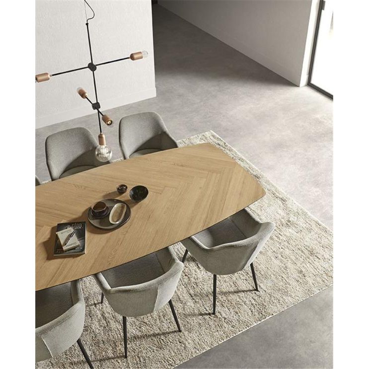 LYS armchair dark grey, anthracite metal legs