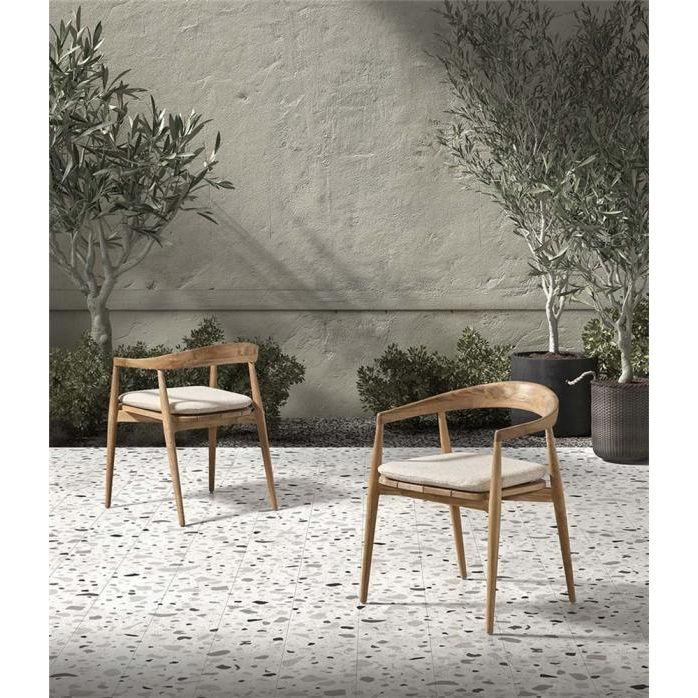 EMMA armchair teak naturel incl cushion clay