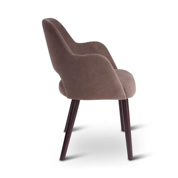 EVA armchair with round wooden legs
