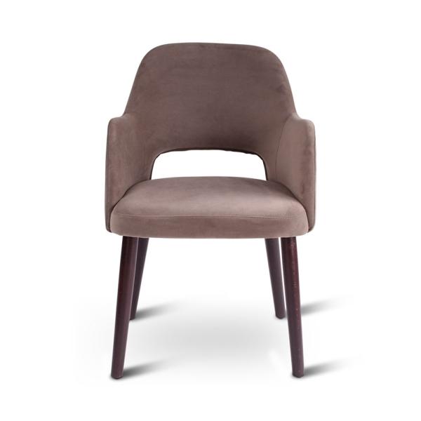 EVA armchair with round wooden legs