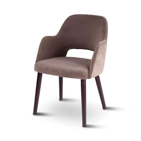 EVA armchair with round wooden legs