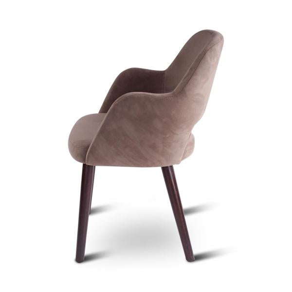 EVA armchair with round wooden legs