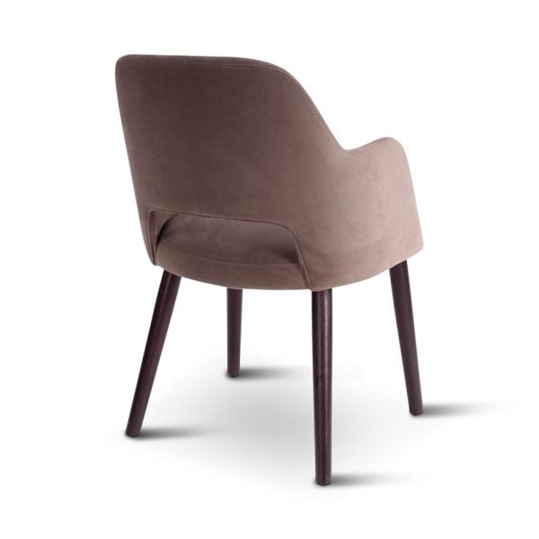 EVA armchair with round wooden legs