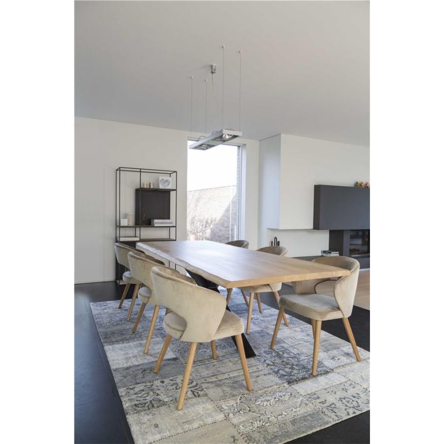FAY armchair with round wooden legs