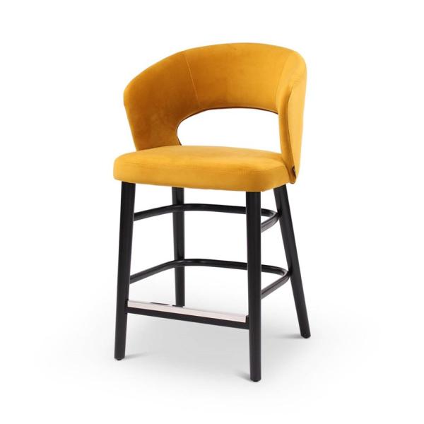 FAY counter chair with round wooden legs