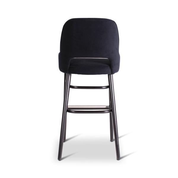 GIL bar chair with round wooden legs