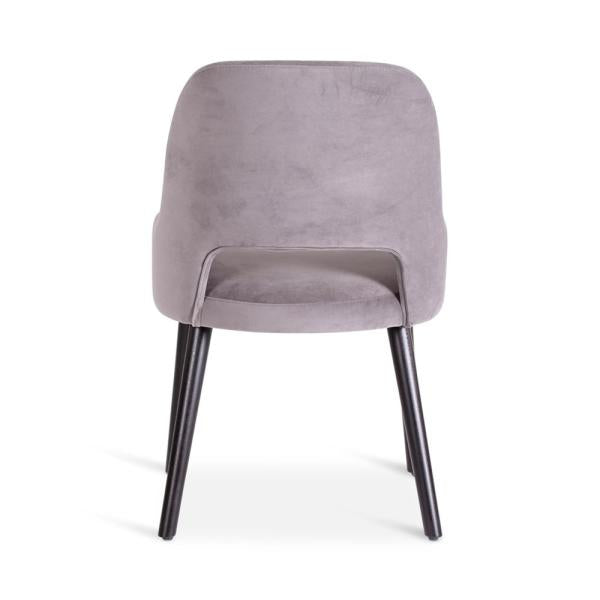 GIL armchair with round wooden legs