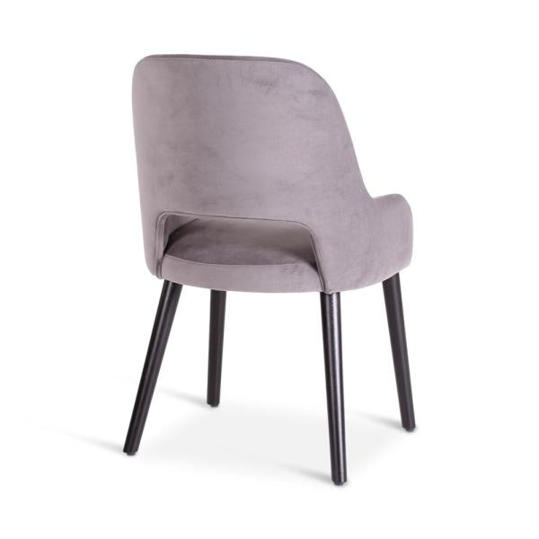 GIL armchair with round wooden legs