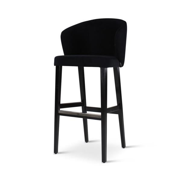 GUS bar chair with square wooden legs