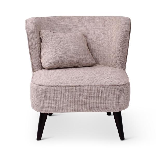 INA lounge chair with round wooden legs