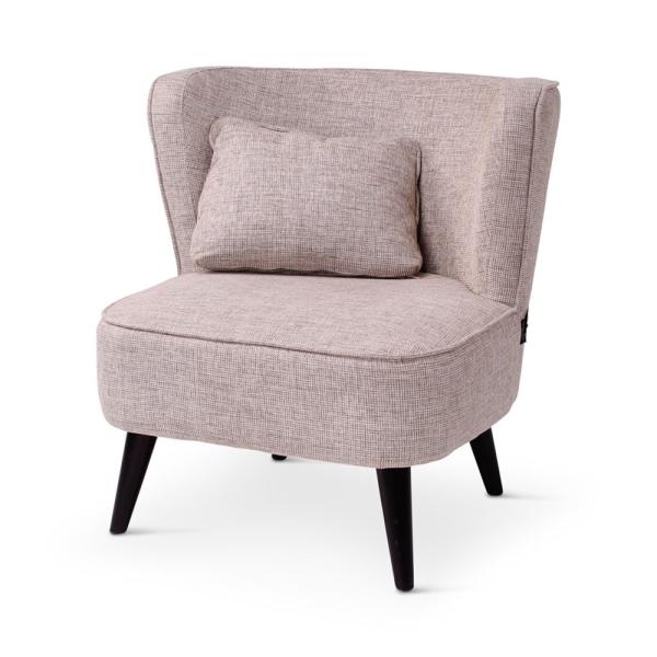 INA lounge chair with round wooden legs