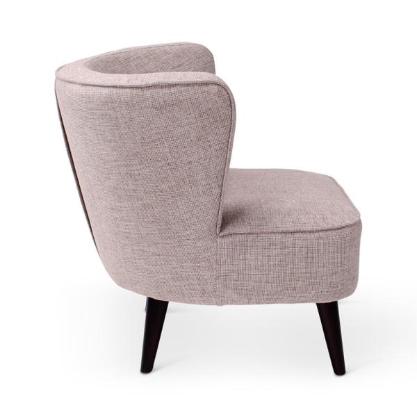 INA lounge chair with round wooden legs