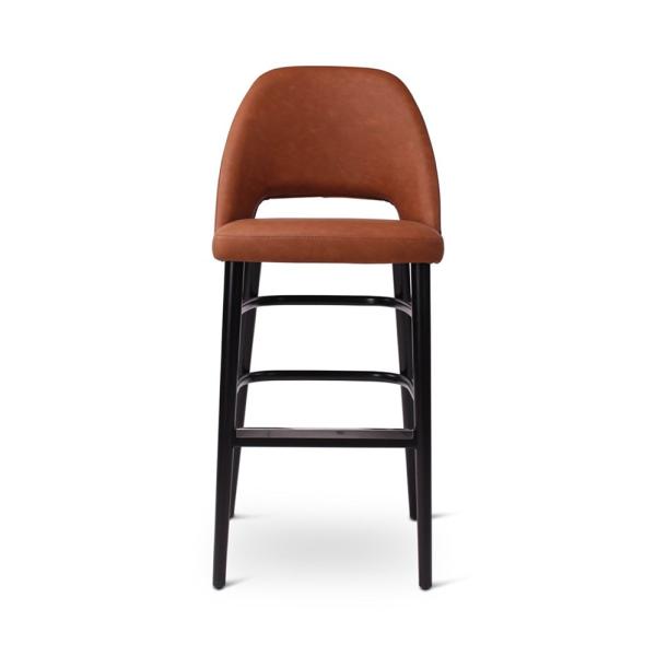 JOY bar chair with round wooden legs