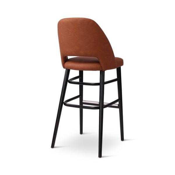 JOY bar chair with round wooden legs