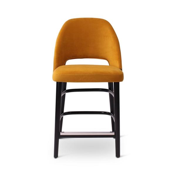 JOY counter chair with round wooden legs