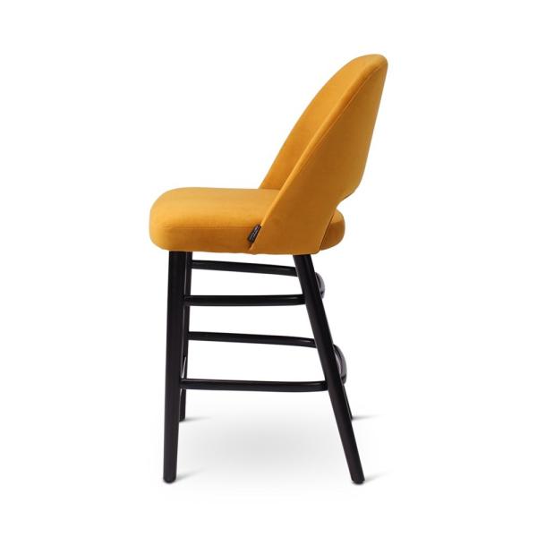 JOY counter chair with round wooden legs
