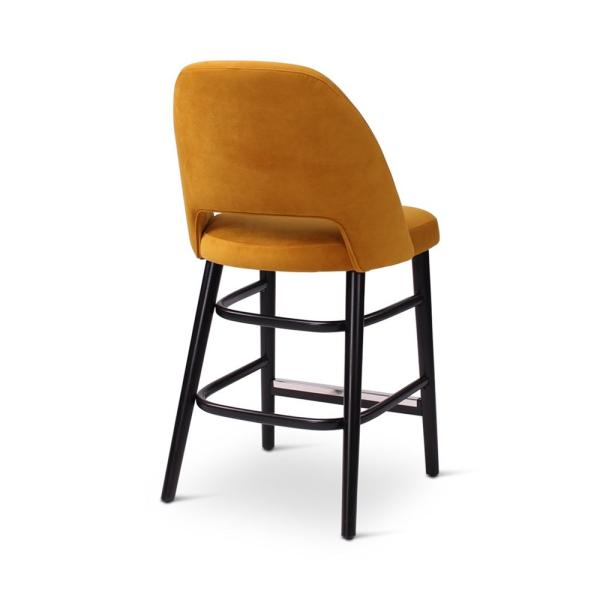 JOY counter chair with round wooden legs