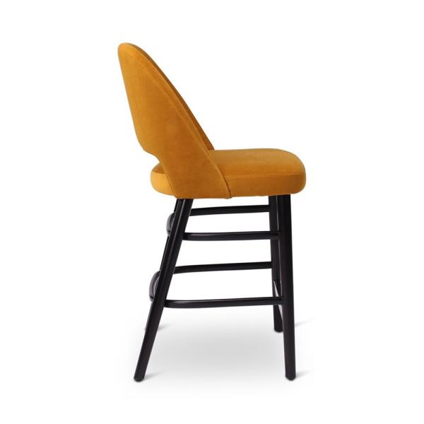JOY counter chair with round wooden legs