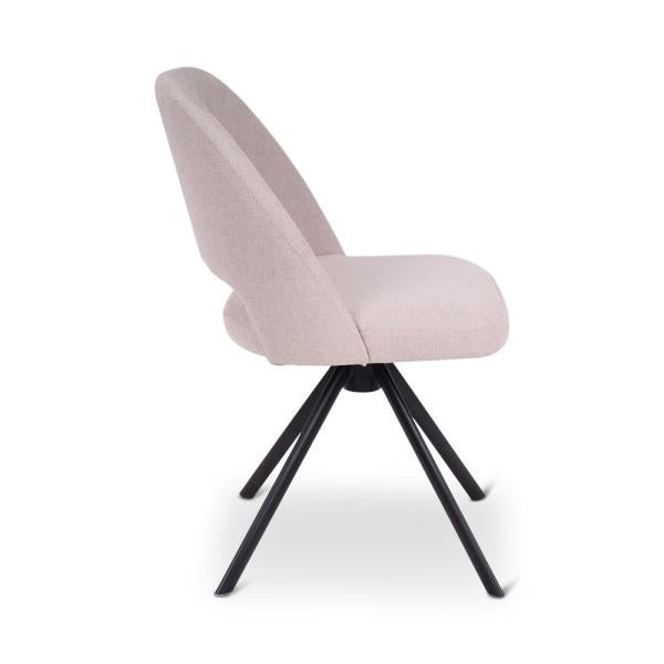JOY rotating chair with black metal legs