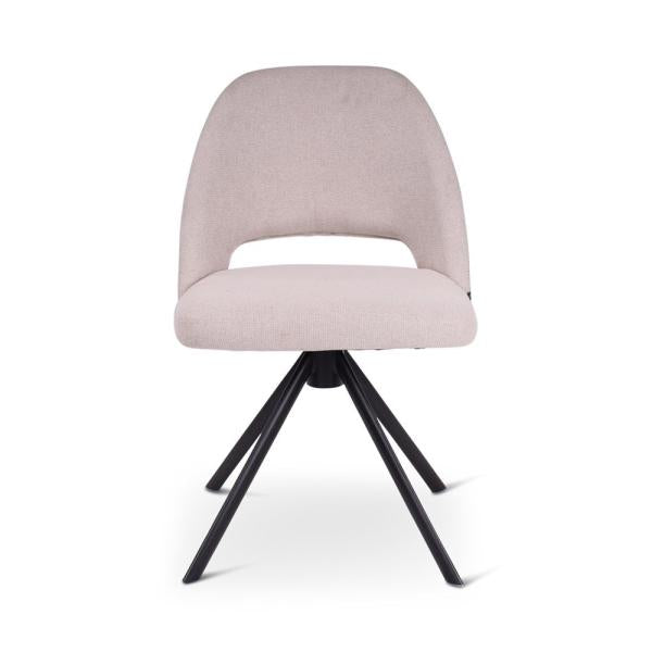 JOY rotating chair with black metal legs