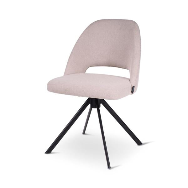 JOY rotating chair with black metal legs