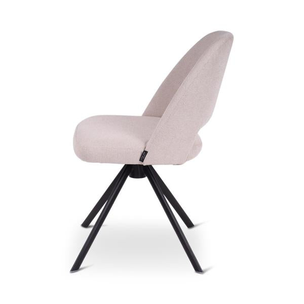 JOY rotating chair with black metal legs