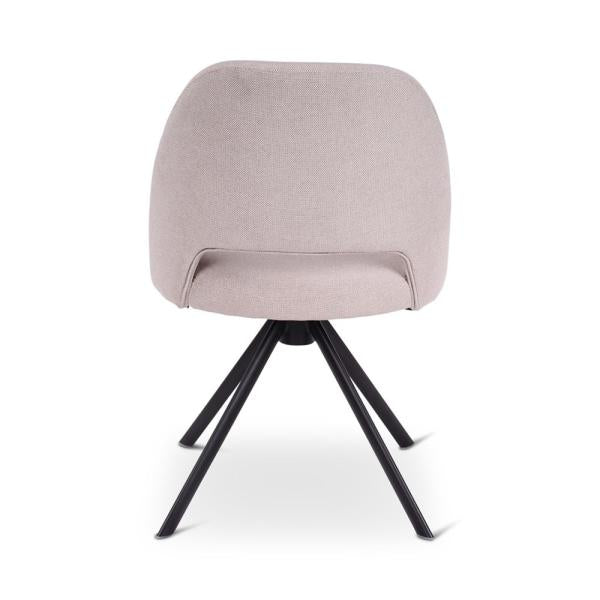 JOY rotating chair with black metal legs