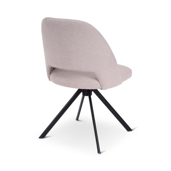JOY rotating chair with black metal legs