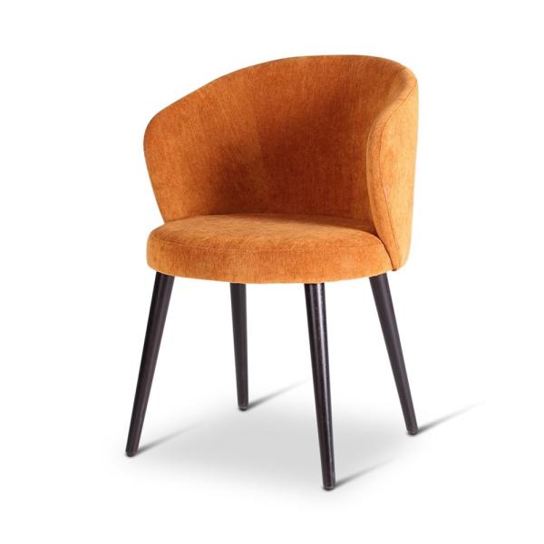LEA armchair with round wooden legs