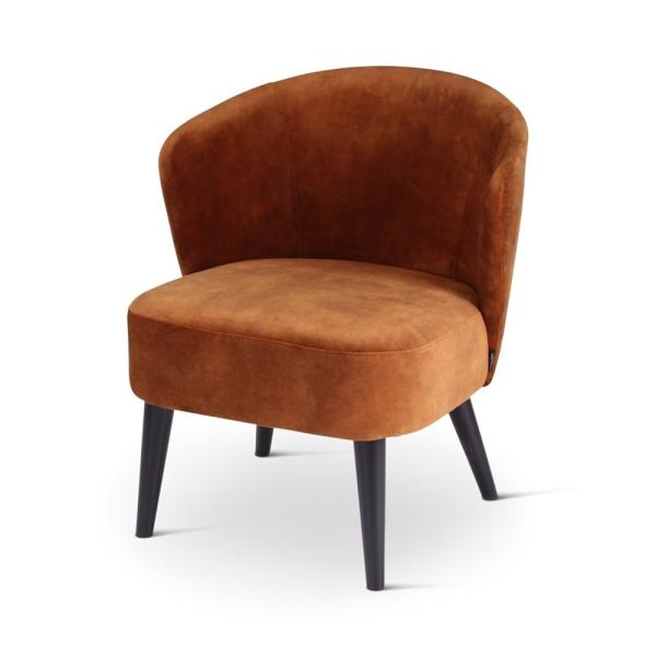 LOT lounge chair with round wooden legs