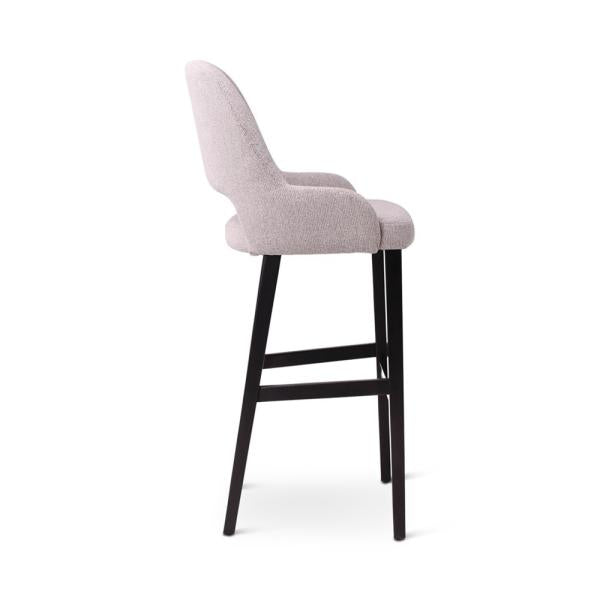LOU bar chair with square wooden legs
