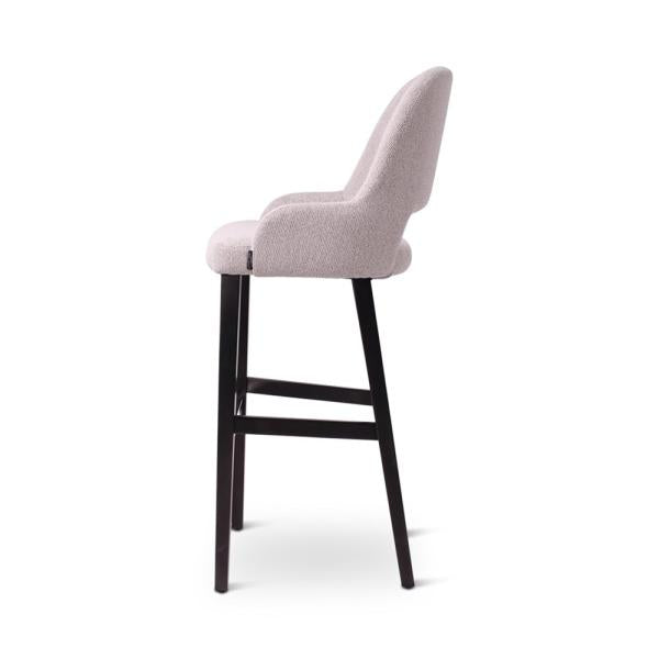 LOU bar chair with square wooden legs