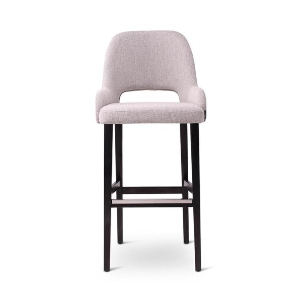 LOU bar chair with square wooden legs