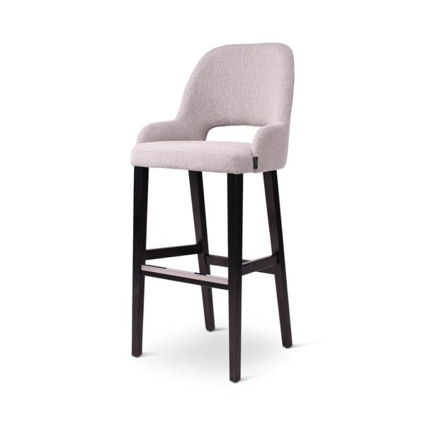 LOU bar chair with square wooden legs