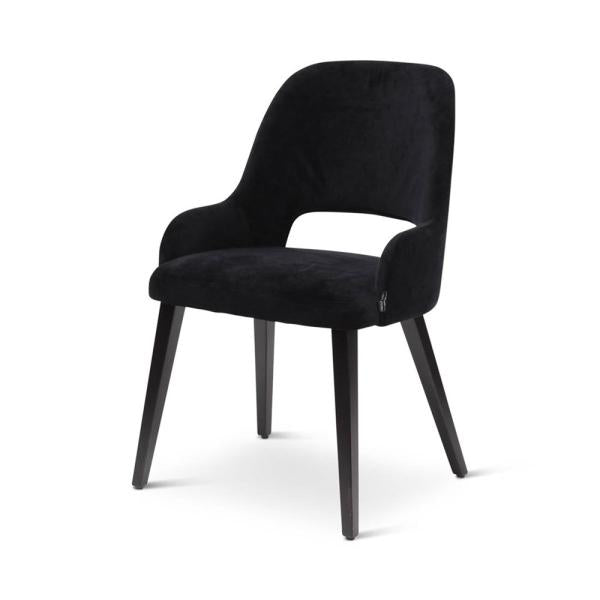 LOU armchair with square wooden legs
