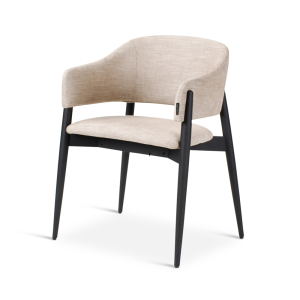 LUTOR armchair with round wooden legs