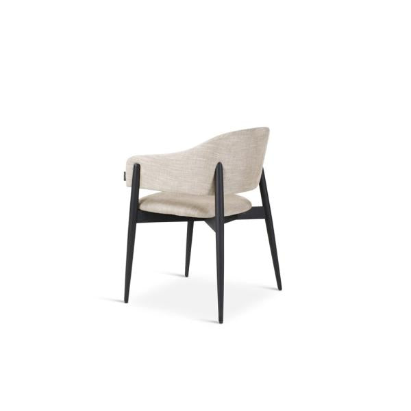 LUTOR armchair with round wooden legs