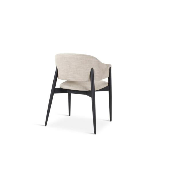LUTOR armchair with round wooden legs