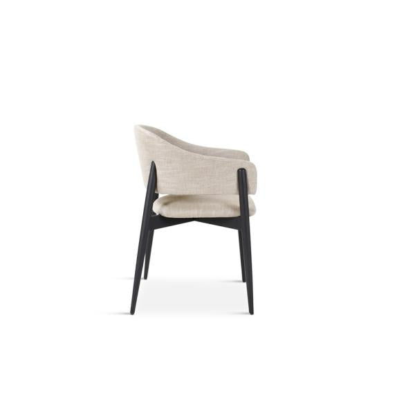 LUTOR armchair with round wooden legs