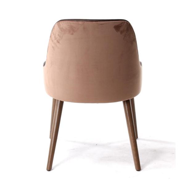 MAY armchair with round wooden legs