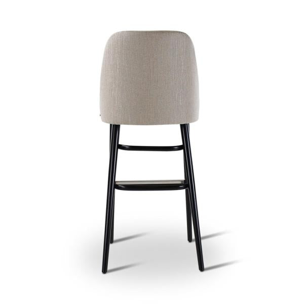 PAM bar chair with round wooden legs