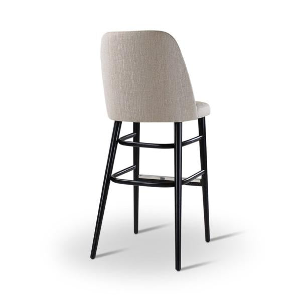 PAM bar chair with round wooden legs